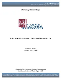 Workshop Proceedings ENABLING SENSOR