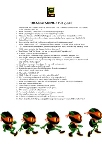 A Gremlin in the Works – Quiz #2