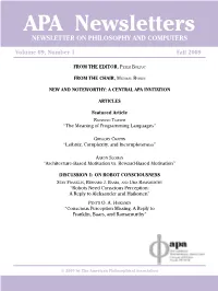 APA Newsletter on Philosophy and Computers a Basic Cognitive Cycle, Including Several Modes of Learning, 08:2