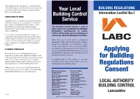 Applying for Building Regulations Consent