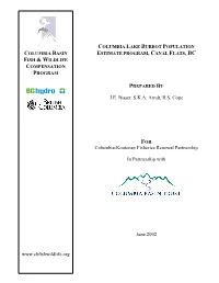 Columbia Lake Burbot Population Estimate Program, Canal Flats, BC