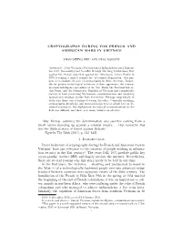 Cryptography During the French and American Wars in Vietnam