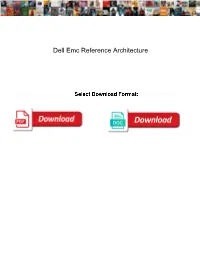 Dell Emc Reference Architecture