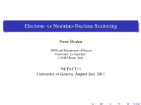 Electron- Vs Neutrino-Nucleus Scattering