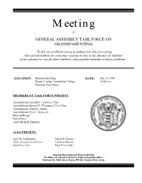 Meeting of GENERAL ASSEMBLY TASK FORCE on GRANDPARENTING