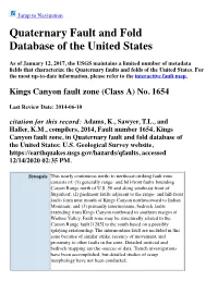 Quaternary Fault and Fold Database of the United States