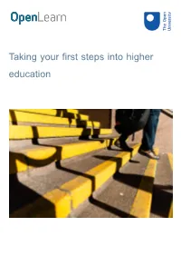 Taking Your First Steps Into Higher Education
