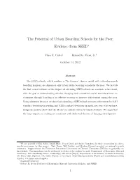 The Potential of Urban Boarding Schools for the Poor: Evidence from SEED∗