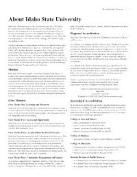 About Idaho State University 1