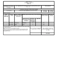 ANNEXURE 5.11 (CHAPTER V , PARA 25) FORM 11A Designated Location Identity (Where Applications Have Been Received) List of Appli