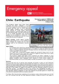 Chile: Earthquake GLIDE EQ-2010-000034-CHL 10 March 2010