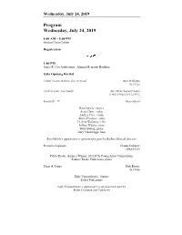 Clarinetfest 2019 Working Program