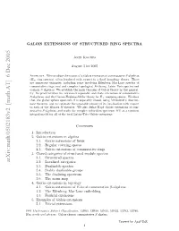 Galois Extensions of Structured Ring Spectra 3