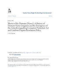Master of the Domain (Name)