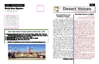Nevada Desert Experience Uranium Waste for NNSS Making History