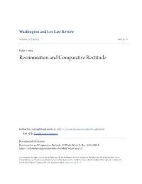 Recrimination and Comparative Rectitude