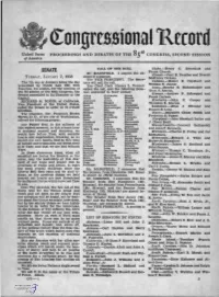 SENATE CALL of the ROLL Iilaho.-Henry C