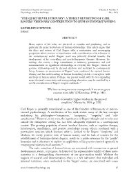 “The Quiet Revolutionary”: a Timely Revisiting of Carl Rogers’ Visionary Contribution to Human Understanding