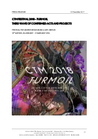 Turmoil Third Wave of Confirmed Acts and Projects