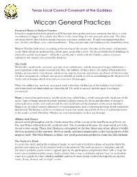 Wiccan General Practices