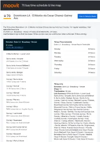 70 Bus Time Schedule & Line Route