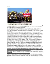 Fast Food in the 1950S and 60S, Fast Food Chains