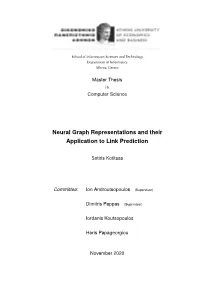 Neural Graph Representations and Their Application to Link Prediction