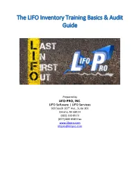 The LIFO Inventory Training Basics & Audit Guide