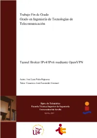 Tunnel Broker Ipv4/Ipv6 Mediante Openvpn