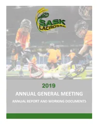 Annual General Meeting Annual Report and Working Documents Table of Contents