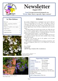 Newsletter August 2018 Email: Fjcrogersseminar2018@Gmail.Com Website