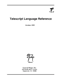 Telescript Language Reference