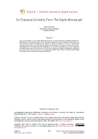 The Digital Monograph