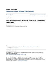 The Families and Genera of Vascular Plants of the Conterminous United States