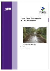Upper Ovens Environmental FLOWS Assessment