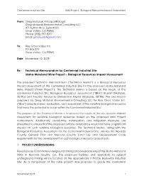 Centennial Industrial Site IMM Project - Biological Resources Impact Assessment