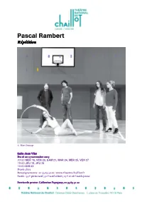 Pascal Rambert Répétition