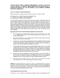 Plaintiffs (Respondents)) V