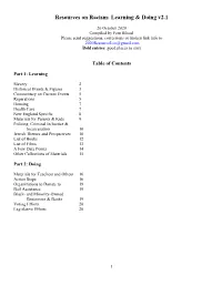 Resources on Racism: Learning & Doing V2.1