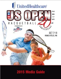 2015 Media Guide SCHEDULE of EVENTS