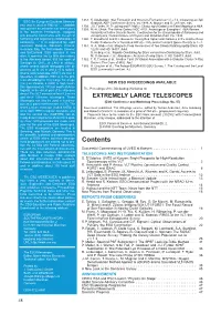 Contents Vide the La Silla and Paranal Observato- Ries with the Most Advanced Instruments