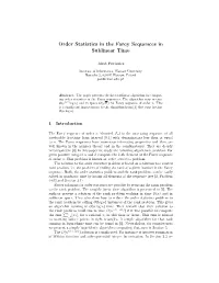 Order Statistics in the Farey Sequences in Sublinear Time