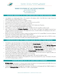 Postgame Notes – Las Vegas