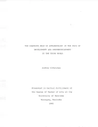 Presented in Partiaf Fulfil Fment of the Degree of L{Aster of Arts at The