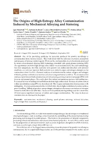 The Origins of High-Entropy Alloy Contamination Induced by Mechanical Alloying and Sintering