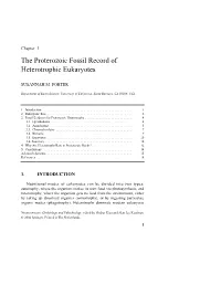 The Proterozoic Fossil Record of Heterotrophic Eukaryotes