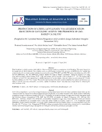 PRODUCTION of ETHYL LEVULINATE VIA ESTERIFICATION REACTION of LEVULINIC ACID in the PRESENCE of Zro2 BASED CATALYST