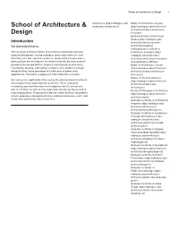 School of Architecture & Design