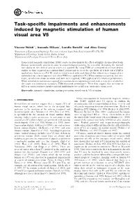 Task-Specific Impairments and Enhancements Induced by Magnetic