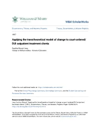 Applying the Transtheoretical Model of Change to Court-Ordered/DUI Outpatient Treatment Clients" (1997)